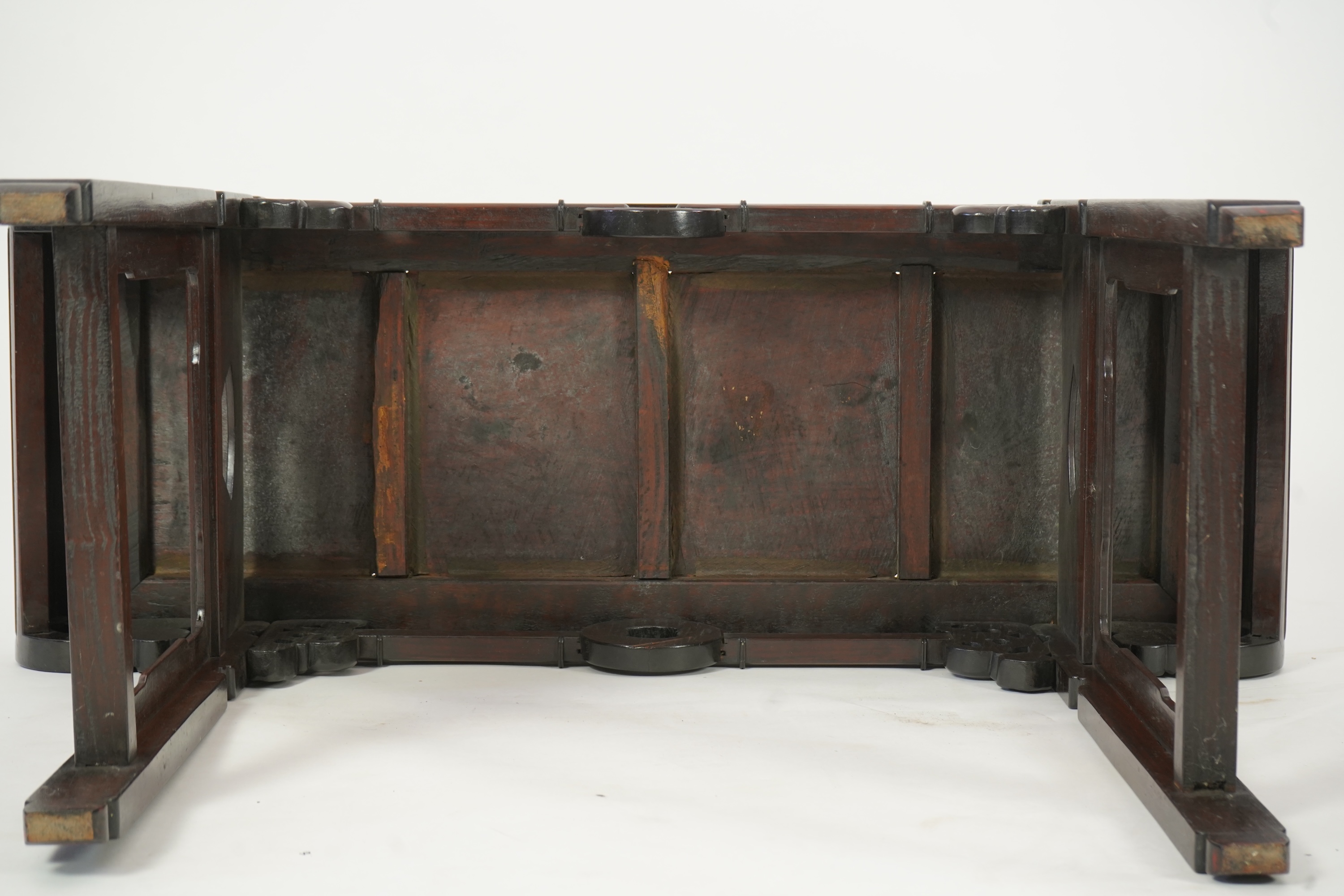 A small Chinese hongmu altar table, late 19th/early 20th century